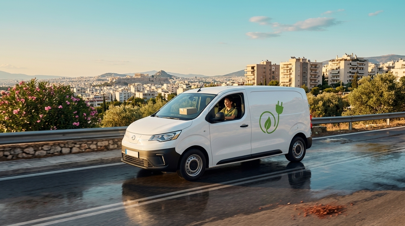 Modern ACS sorting center with advanced courier automation in Greece.