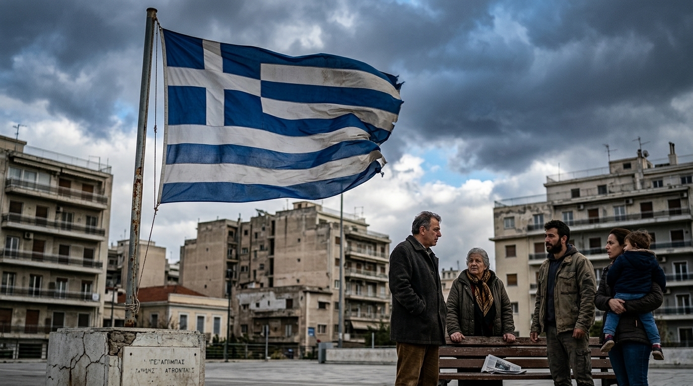 Γράφημα που απεικονίζει την ελληνική οικονομία και την ψηφιακή καινοτομία.