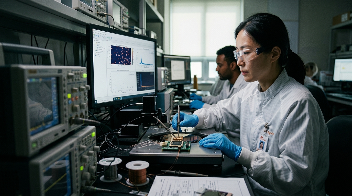 Memristor chip by SK hynix and TetraMem for efficient Edge AI processing.