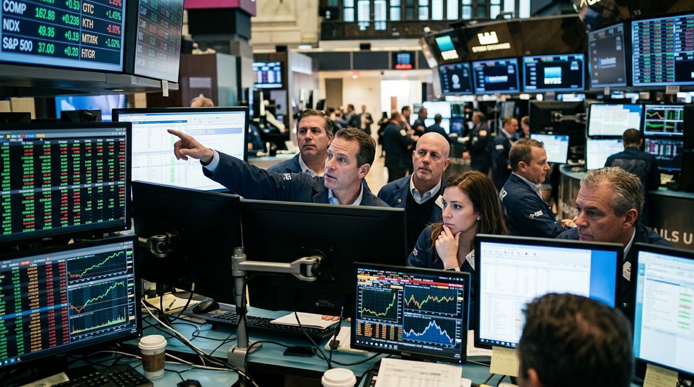 Stock market chart showing the growth of AI stocks in 2026.