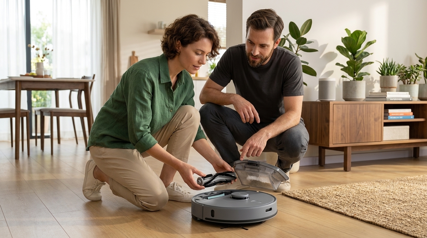Modern robot vacuum in action during Prime Day 2026 sales.