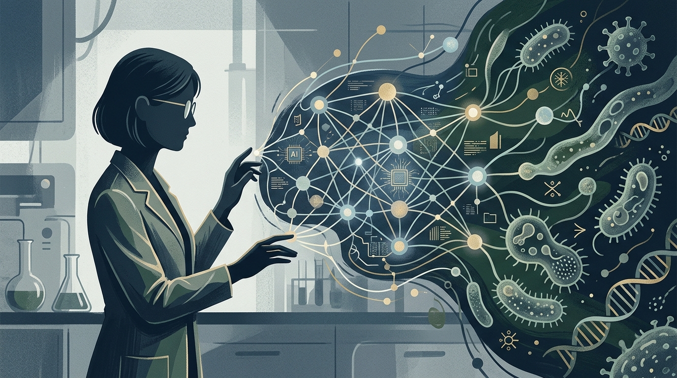 Scientific research on Artificial Intelligence and the development of new antibiotics by Maria Gazouli.