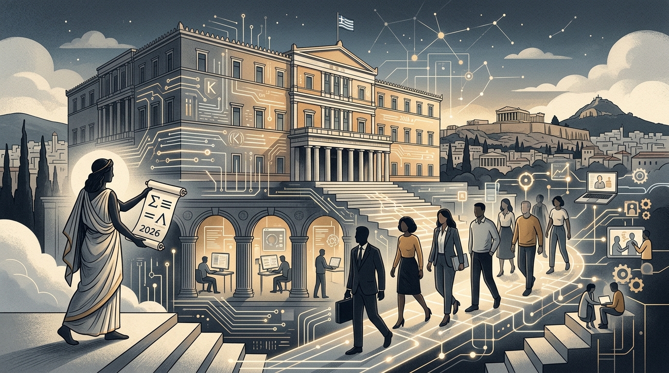 Η Νίκη Κεραμέως σε ομιλία για την ψηφιακή εργασία και την ισότητα αμοιβών στην Ελλάδα.