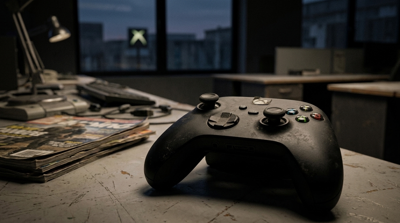 Xbox logo at a Microsoft facility, illustrating the recent layoffs in the industry.