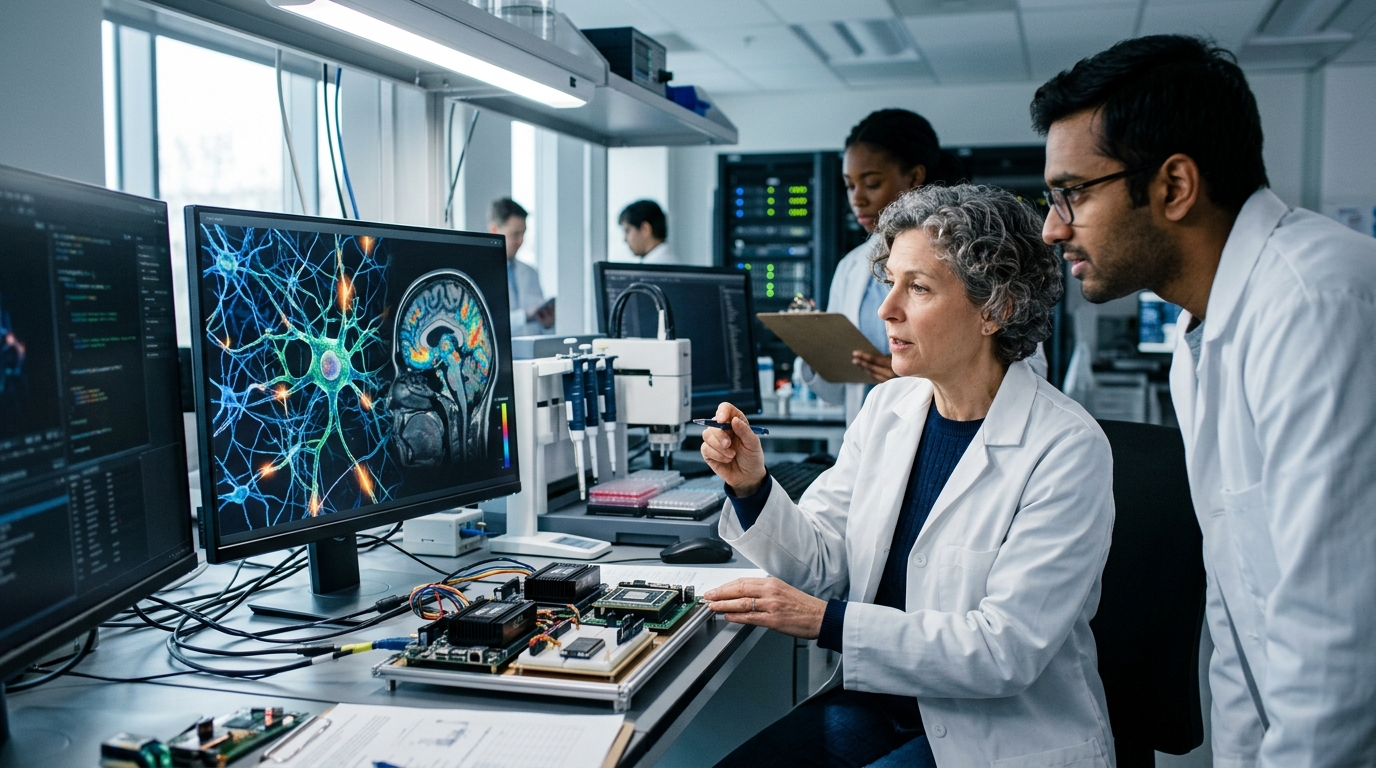 Researchers using Artificial Intelligence to analyze data for Alzheimer's disease breakthroughs.