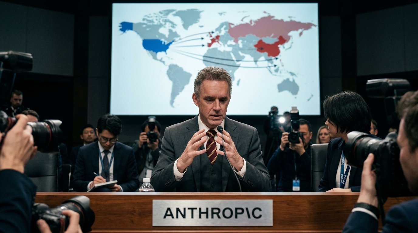 Anthropic logo next to a map illustrating Claude AI access restrictions and export controls.