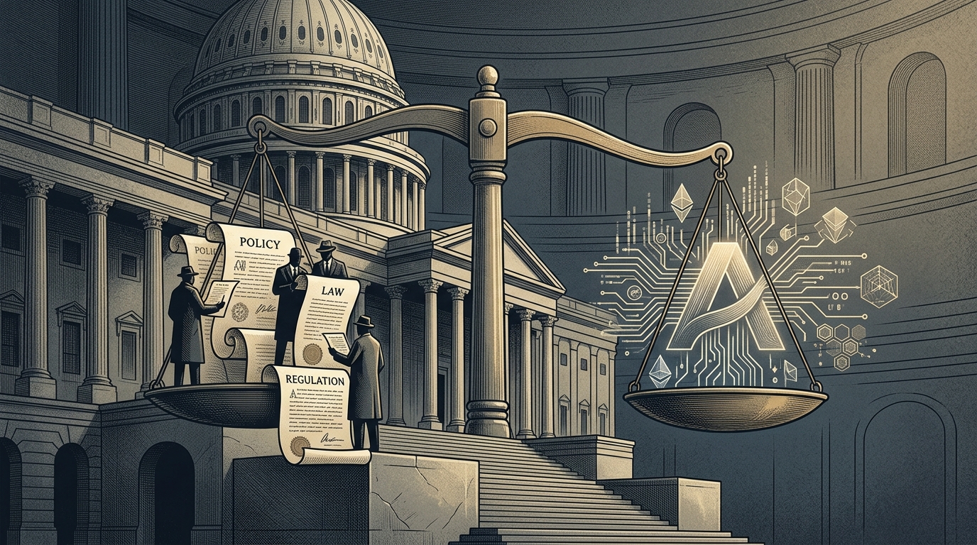 Digital representation of AI governance and the OpenAI Astra model pause.