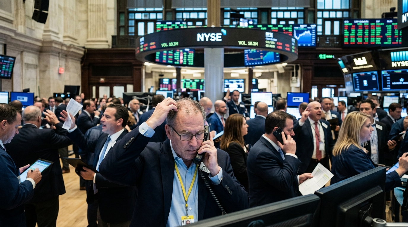 Wall Street stock market charts showing the growth of Artificial Intelligence.