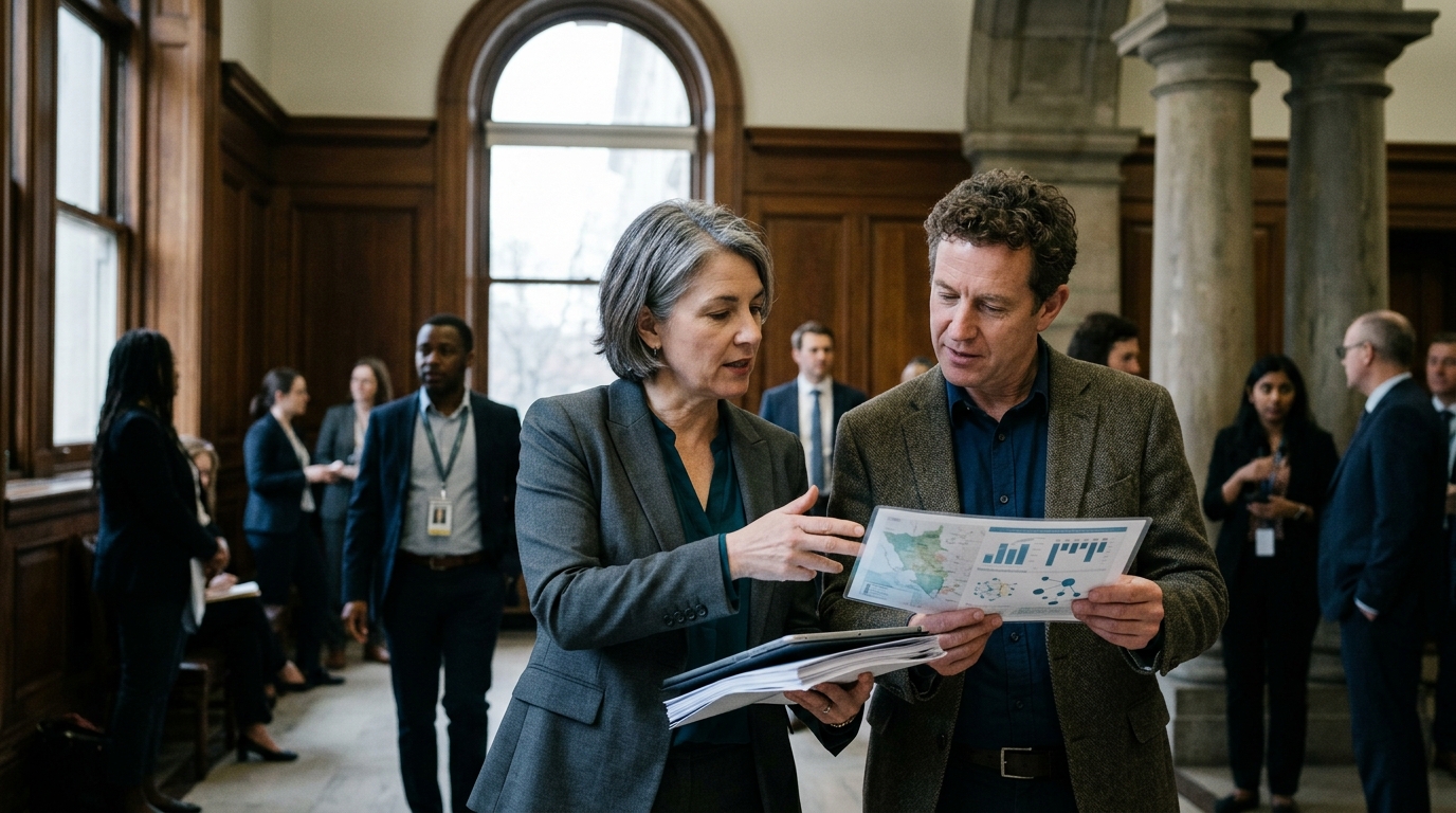 Digital interface representing AI integration in the public sector.