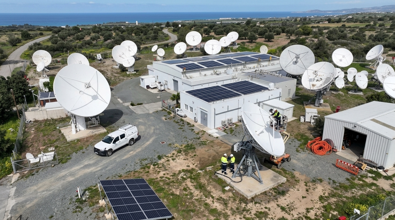 Hellas Sat satellite in orbit demonstrating the first quantum security link for Sparkle.