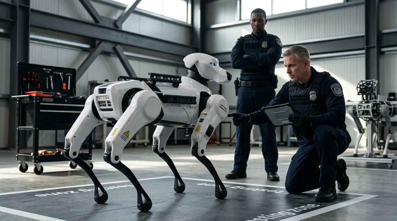 Robotic dogs for ICE enforcement and deportation operations in the United States.