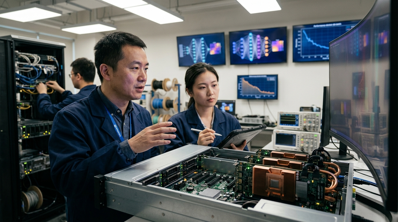 Huawei Ascend 950DT chip co-designed for DeepSeek V4 to reduce AI inference costs.