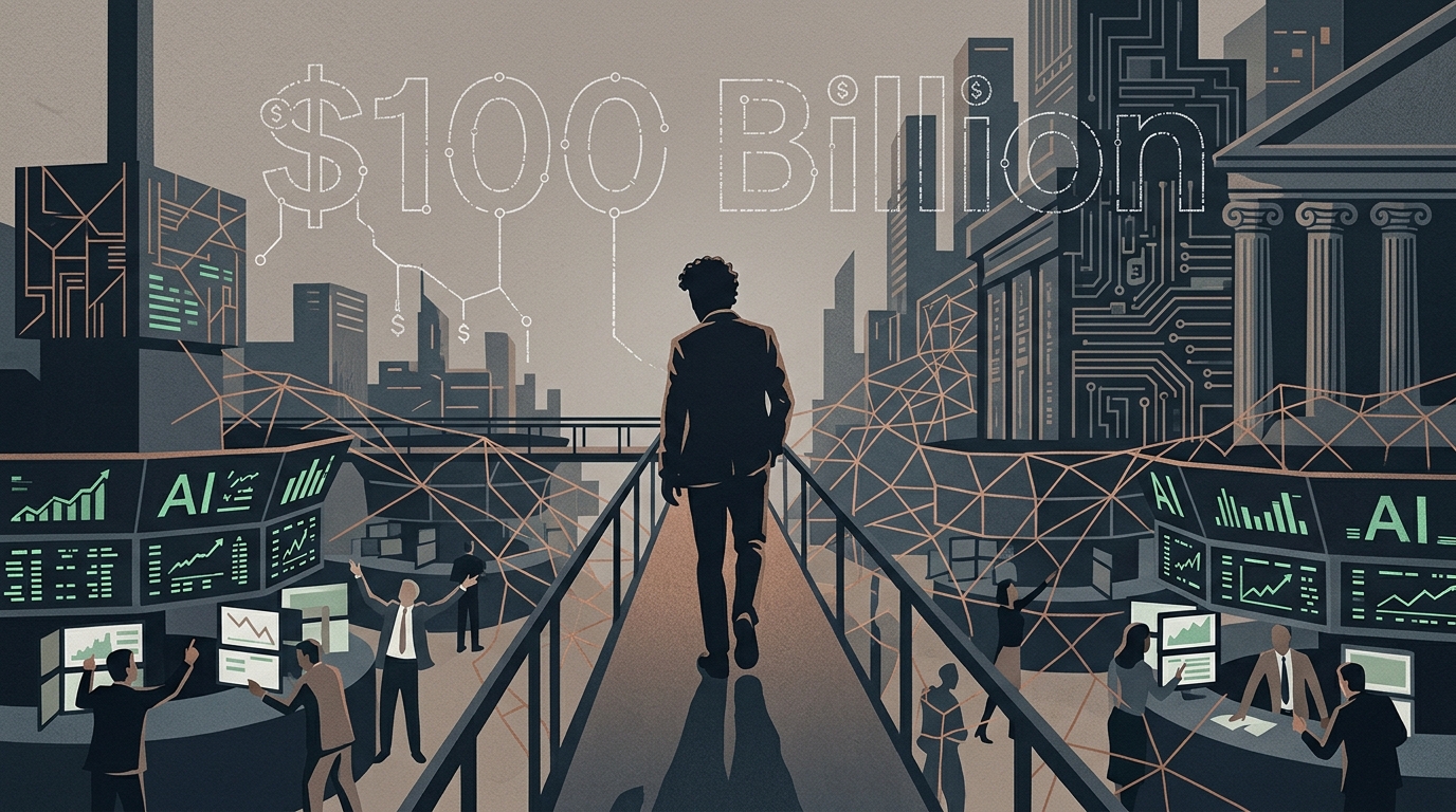 Portrait of Sam Bankman-Fried with FTX and Anthropic logos in the background.