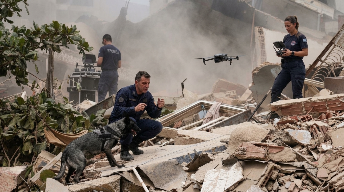 EPOMEA Thessaloniki rescue team using drones for mission in Venezuela.