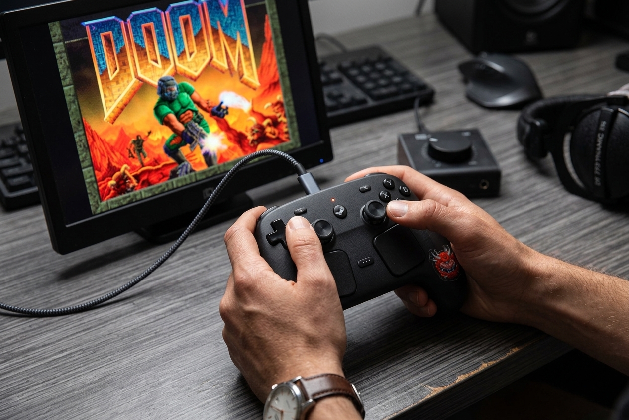 Η Μελωδία των Απτικών: Το Νέο Steam Controller της Valve Τραγουδάει το Soundtrack του Doom