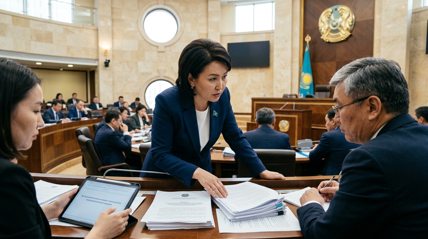 Digital classroom in Kazakhstan utilizing Artificial Intelligence in schools.