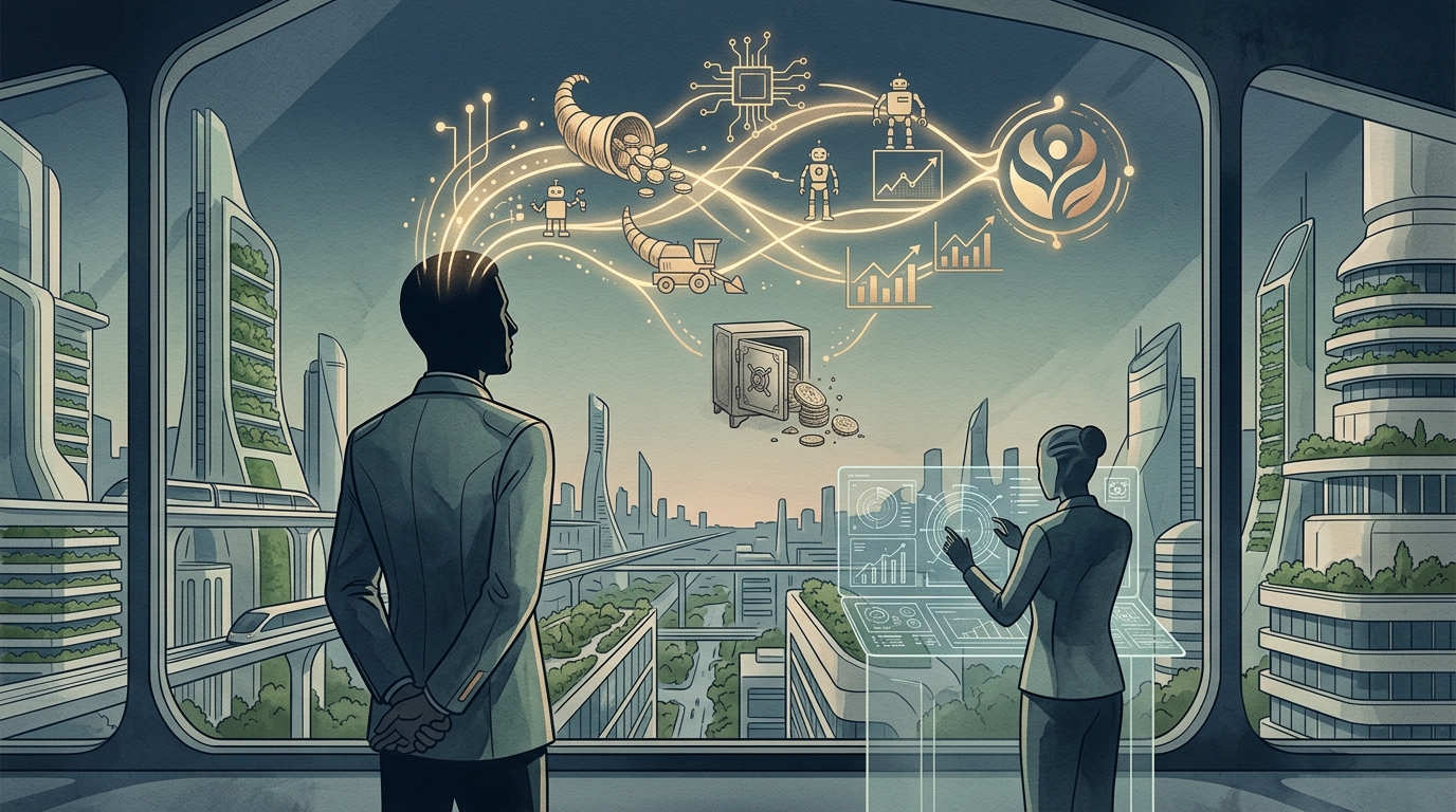 Elon Musk discussing the impact of Artificial Intelligence on future retirement and economic abundance.