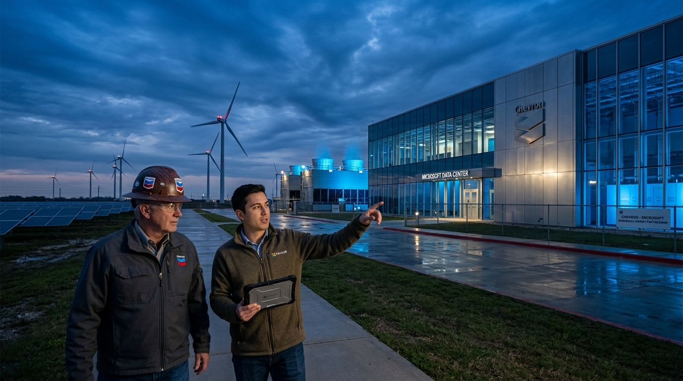 Chevron και Microsoft συνεργάζονται για την ενέργεια των AI data centers στο Τέξας.
