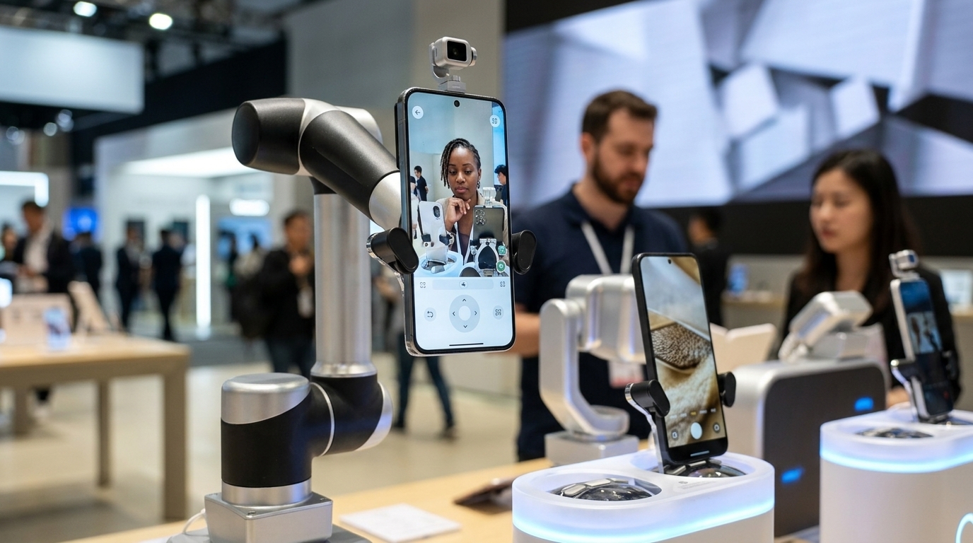 Honor Robot Phone with its integrated motorized gimbal arm for stable video recording.