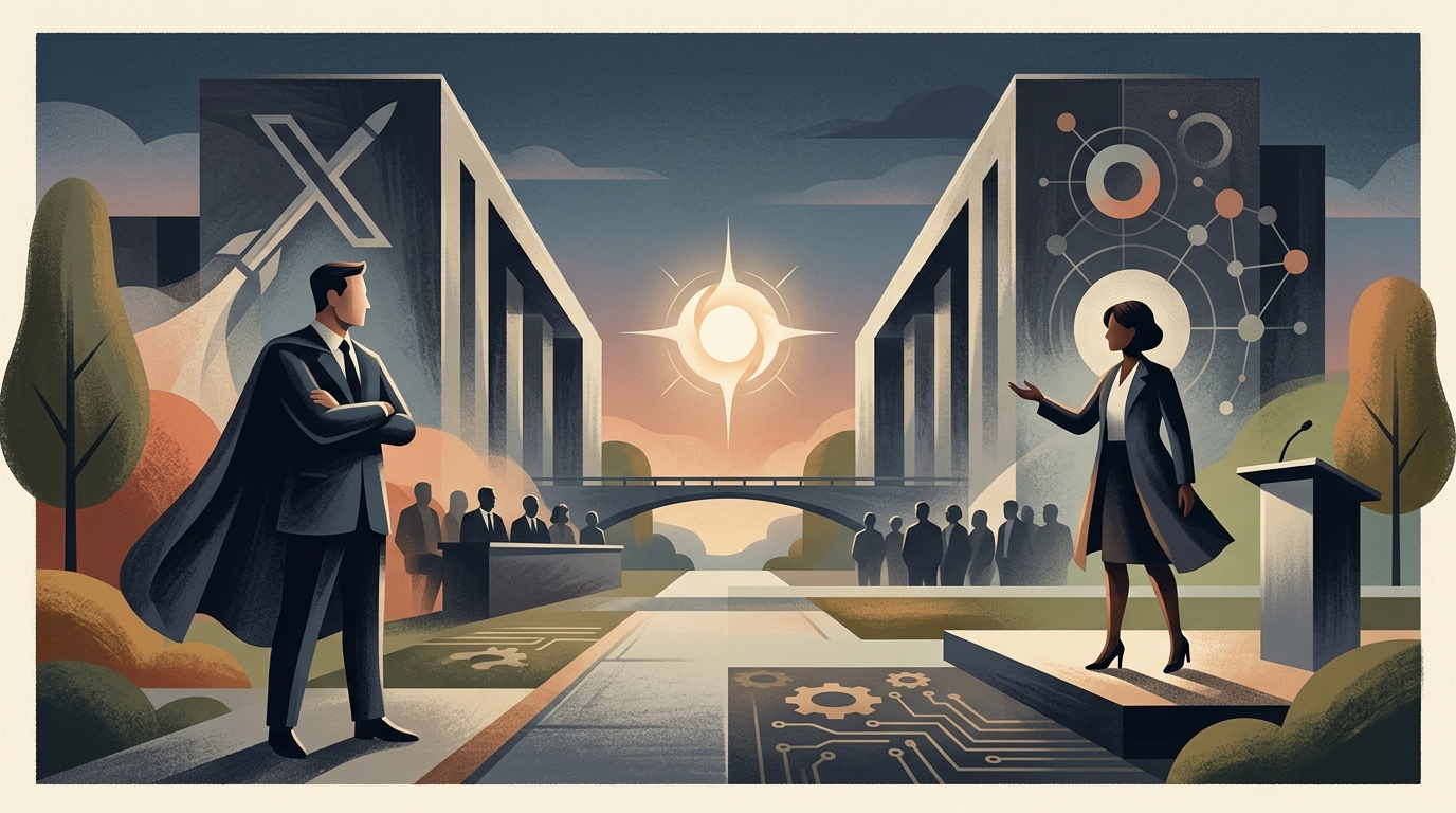 Elon Musk και Sam Altman σε δικαστική διαμάχη για την OpenAI και την τεχνητή νοημοσύνη.
