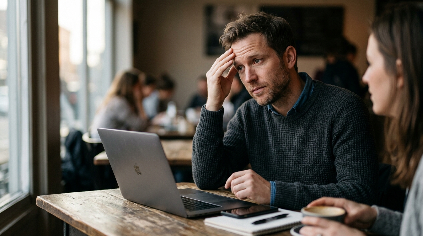 A person closing a laptop, symbolizing a retreat from Artificial Intelligence and digital detox.