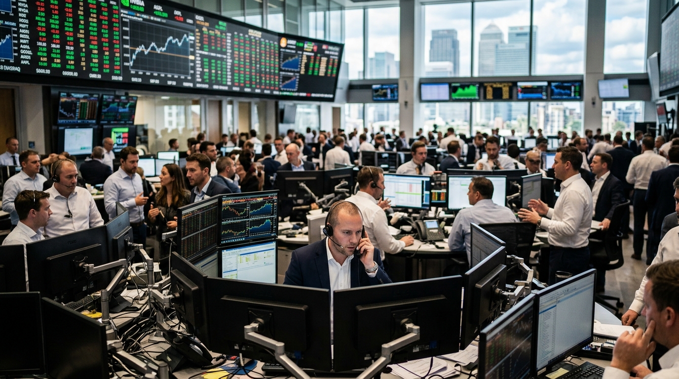 Financial stock market chart showing growth for top AI stocks in 2026.