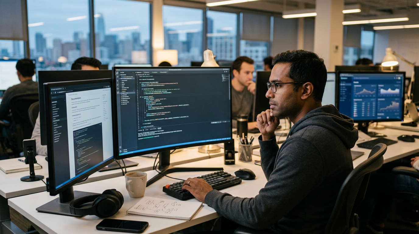 Developer using OpenAI Codex for Payward software engineering in the fintech sector.
