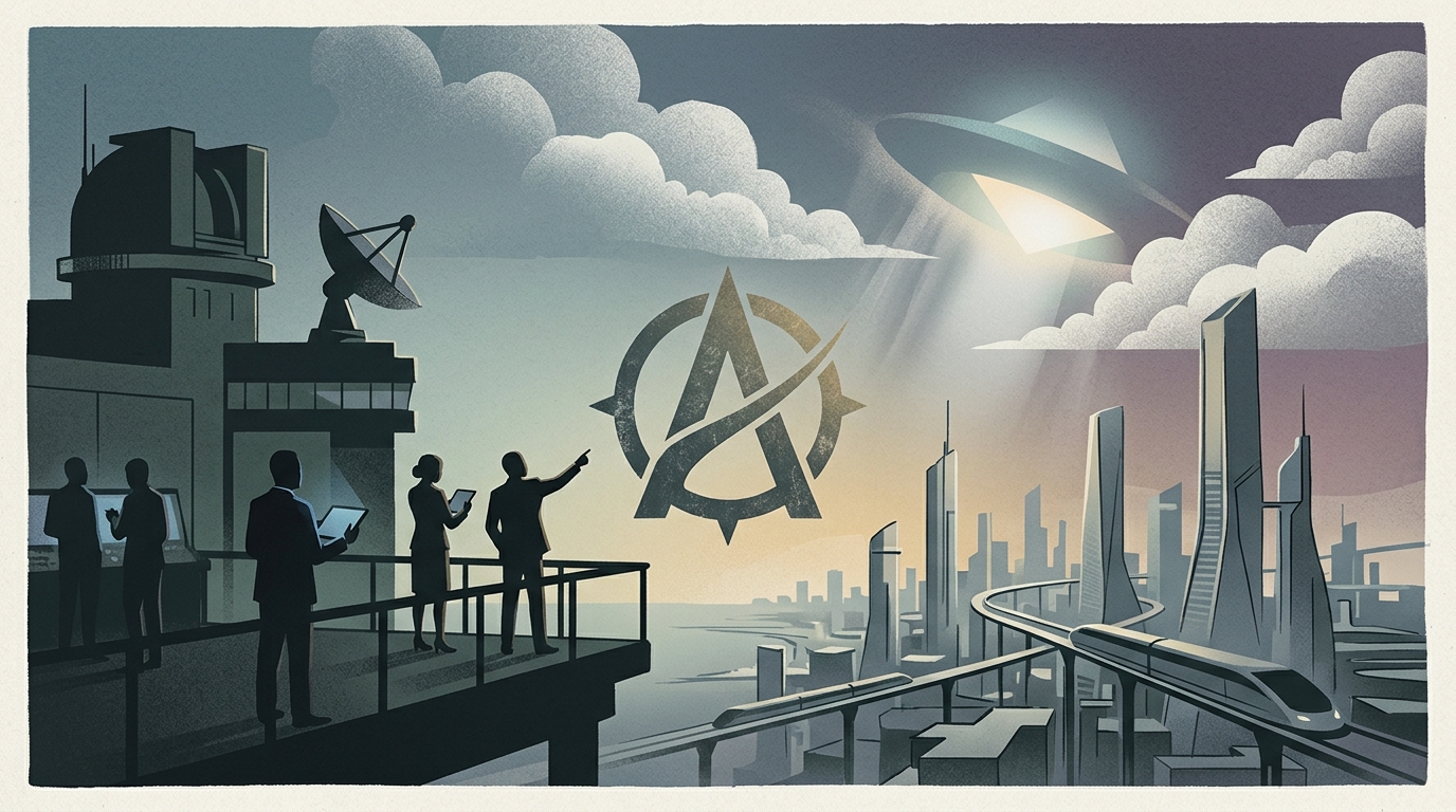 NASA logo on a starry background symbolizing scientific UAP research.