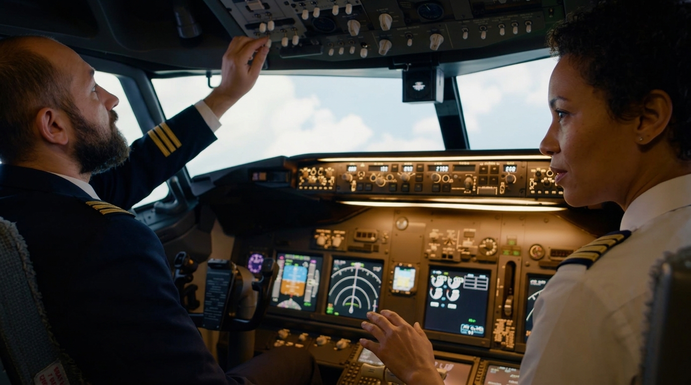 Digital flight map showing AI data for turbulence prediction.