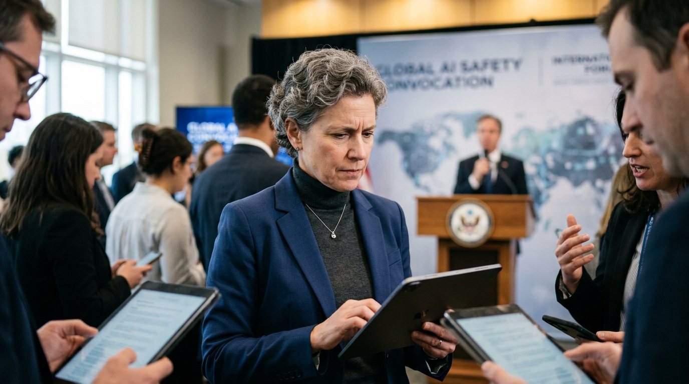 The White House and Anthropic logo against a digital AI safety background.