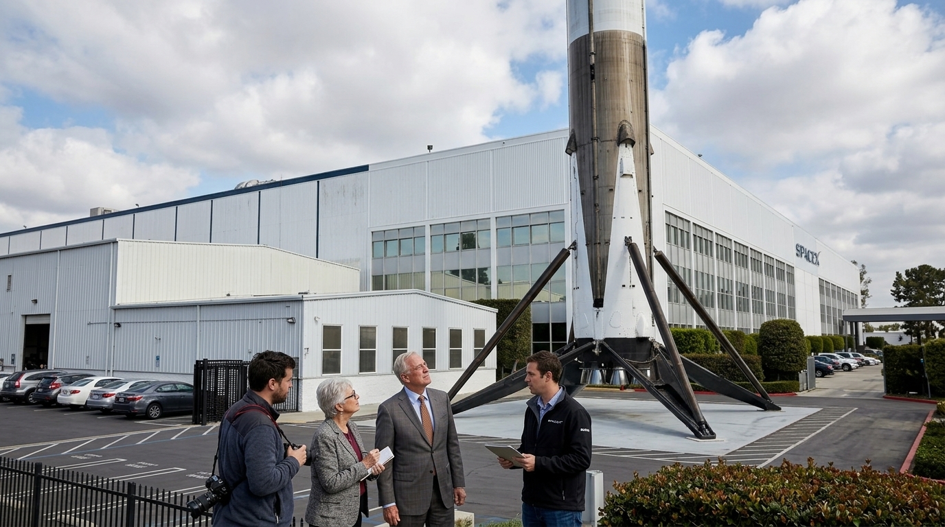 SpaceX rocket launch visual with Harvard University endowment logo.